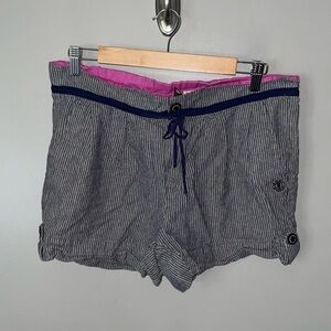 Element striped linen Shorts